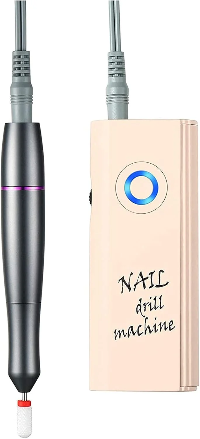 دستگاه سوهان برقی ناخن قابل حمل 30000 دور در دقیقه، ابزارهای پولیش و فرم دهی برای ناخن های اکریلیک، ژل و طبیعی، قابل شارژ، مناسب برای مانیکور، پدیکور، استفاده در سالن یا منزل (رنگ: بژ)