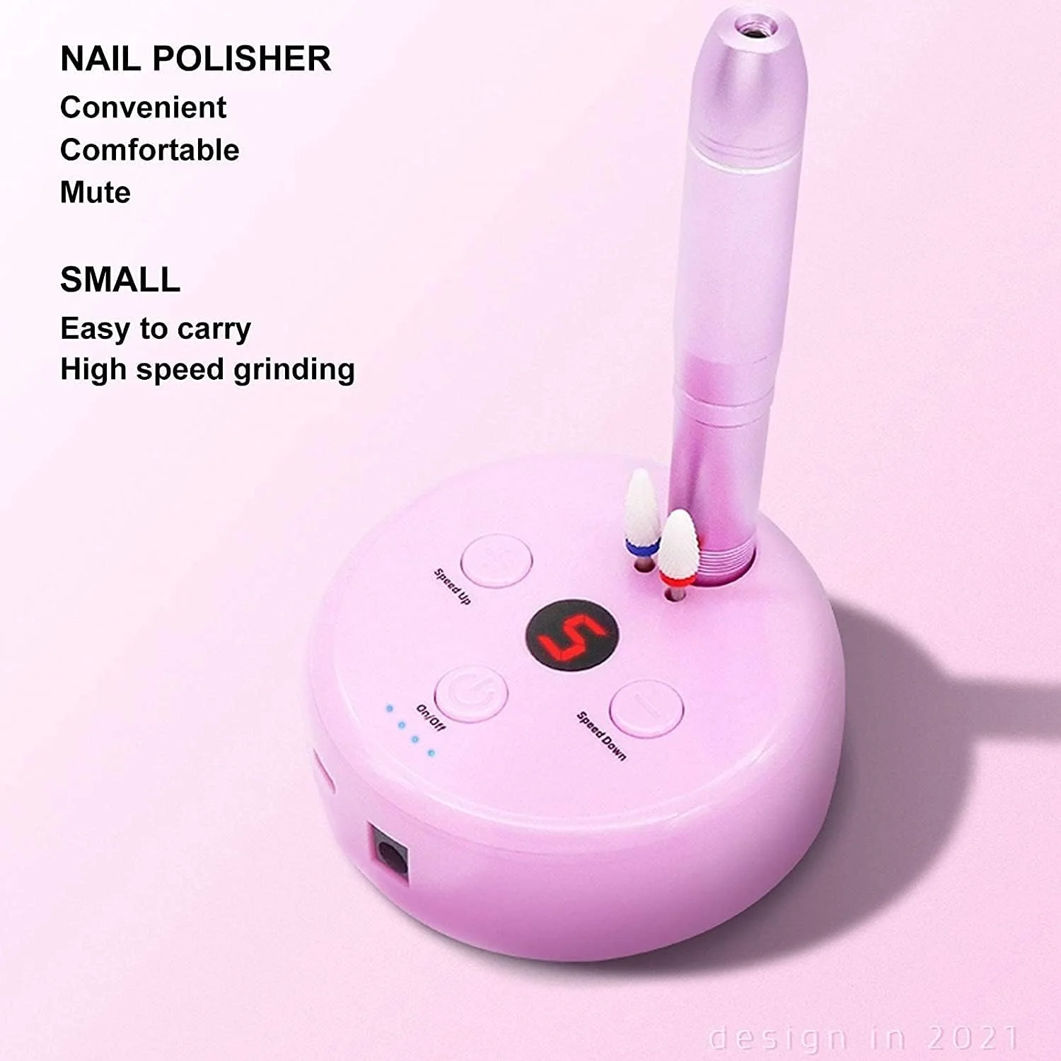 قلم مانیکور USB قابل حمل، دستگاه سوهان برقی، پولیش ناخن، دریل برقی ناخن 20000 دور در دقیقه، دستگاه دریل ناخن قابل شارژ برای استفاده در سالن منزل