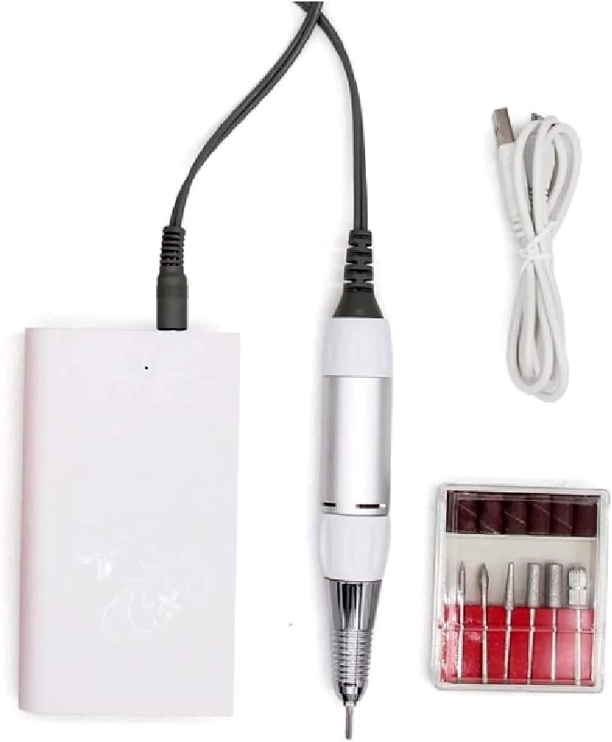 سوهان ناخن برقی قابل حمل، کیت سوهان شارژی حرفه ای 30000 دور در دقیقه، ست مانیکور و پدیکور برقی، دستگاه دریل ناخن برای ناخن های اکریلیک و ناخن های ژل