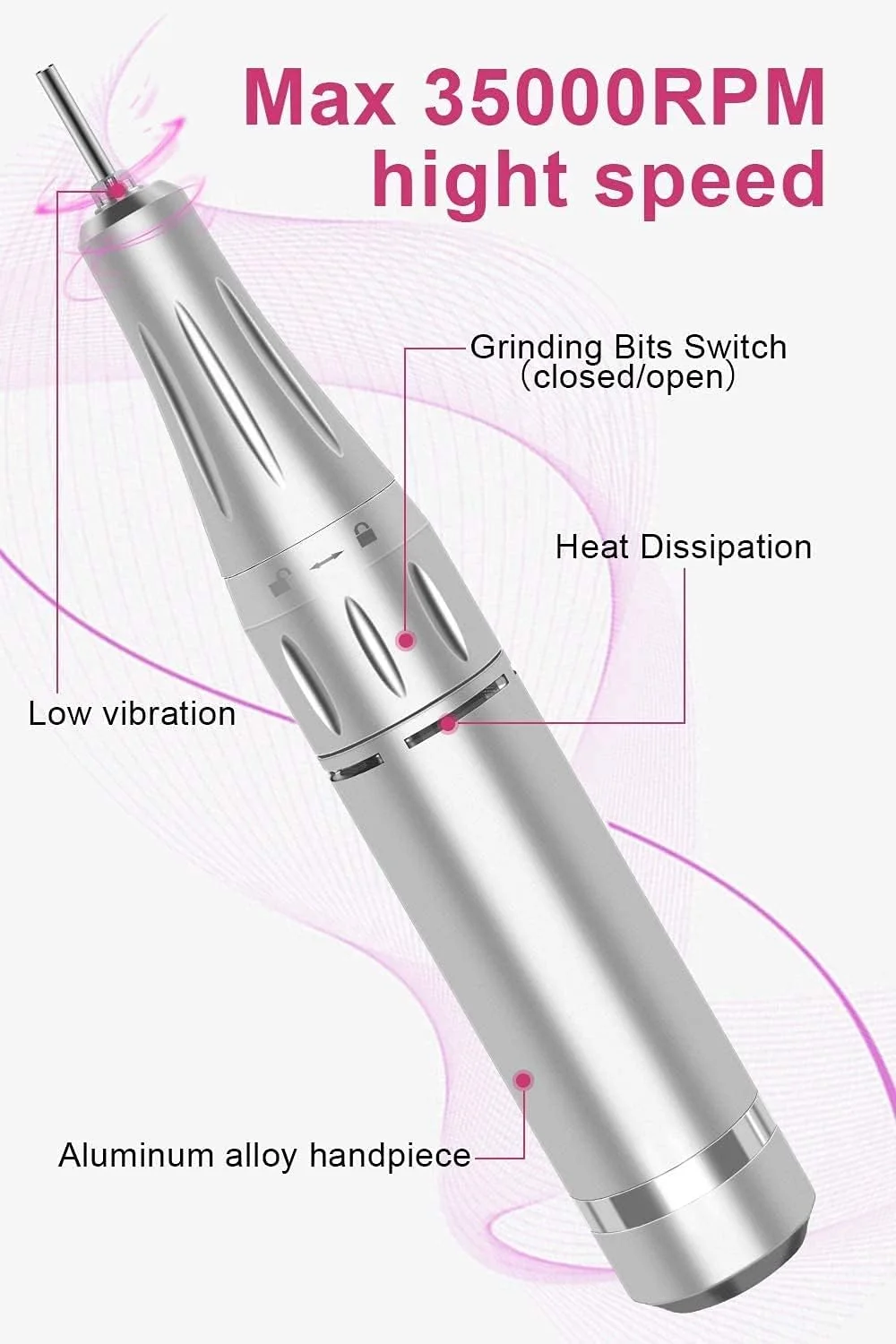 سوهان برقی ناخن قابل حمل، 35000 دور در دقیقه با صفحه نمایش LCD، کیت ابزار دریل ناخن شارژی برای ناخن های اکریلیک، ژل، طبیعی، مانیکور، پدیکور، پولیش و از بین بردن ناخن سوهان برقی ناخن قابل حمل، 35000 دور در دقیقه با صفحه نمایش LCD، کیت ابزار دریل ناخن شارژی برای ناخن های اکریلیک، ژل، طبیعی، مانیکور، پدیکور، پولیش و از بین بردن ناخن
