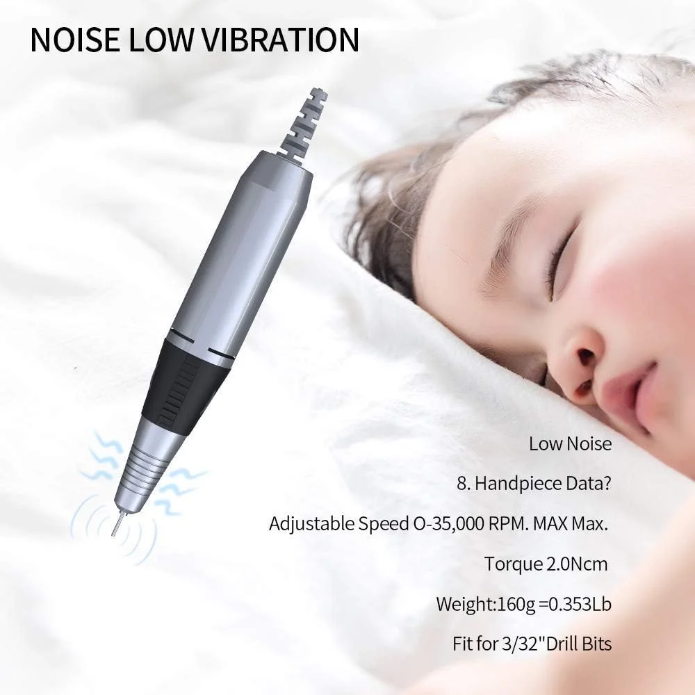 دستگاه سوهان برقی ناخن قابل حمل 6 در 1 به همراه کیت سر سوهان، ابزار پولیش و دستگاه حرفه ای ناخن برای از بین بردن لاک ژل و پولیش ناخن