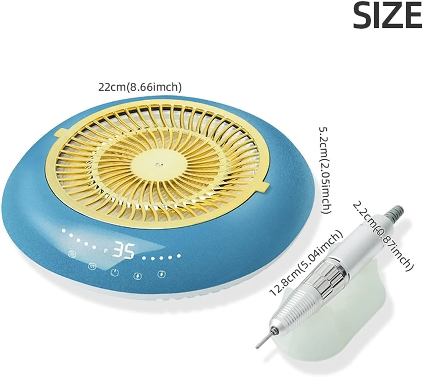 دستگاه سوهان برقی ناخن قابل حمل ZAIED مدل 2 در 1 60 وات 35000 دور در دقیقه به همراه جمع کننده گرد و غبار ناخن، کم صدا، فیلتر قابل استفاده مجدد، جاروبرقی برای ناخن، ابزار پدیکور ناخن (رنگ: آبی-تی) دستگاه سوهان برقی ناخن قابل حمل ZAIED مدل 2 در 1 60 وات 35000 دور در دقیقه به همراه جمع کننده گرد و غبار ناخن، کم صدا، فیلتر قابل استفاده مجدد، جاروبرقی برای ناخن، ابزار پدیکور ناخن (رنگ: آبی-تی)