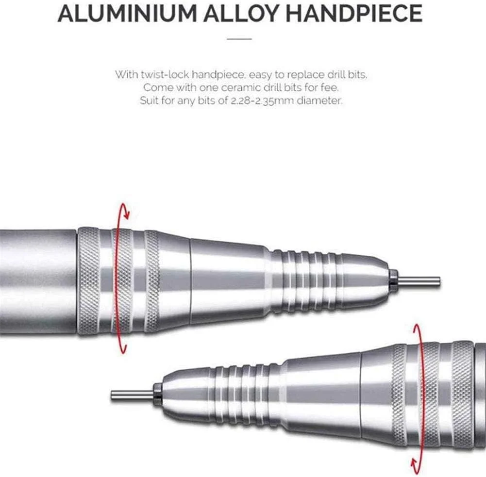 دستگاه سوهان برقی ناخن ZAIED، قابل حمل، مناسب برای ناخن های ژلی و اکریلیک، حرفه ای 40000 دور در دقیقه، مانیکور، پدیکور، ابزار پولیش و فرم دهی برای استفاده در منزل و سالن، حرارت و صدای کم دستگاه سوهان برقی ناخن ZAIED، قابل حمل، مناسب برای ناخن های ژلی و اکریلیک، حرفه ای 40000 دور در دقیقه، مانیکور، پدیکور، ابزار پولیش و فرم دهی برای استفاده در منزل و سالن، حرارت و صدای کم