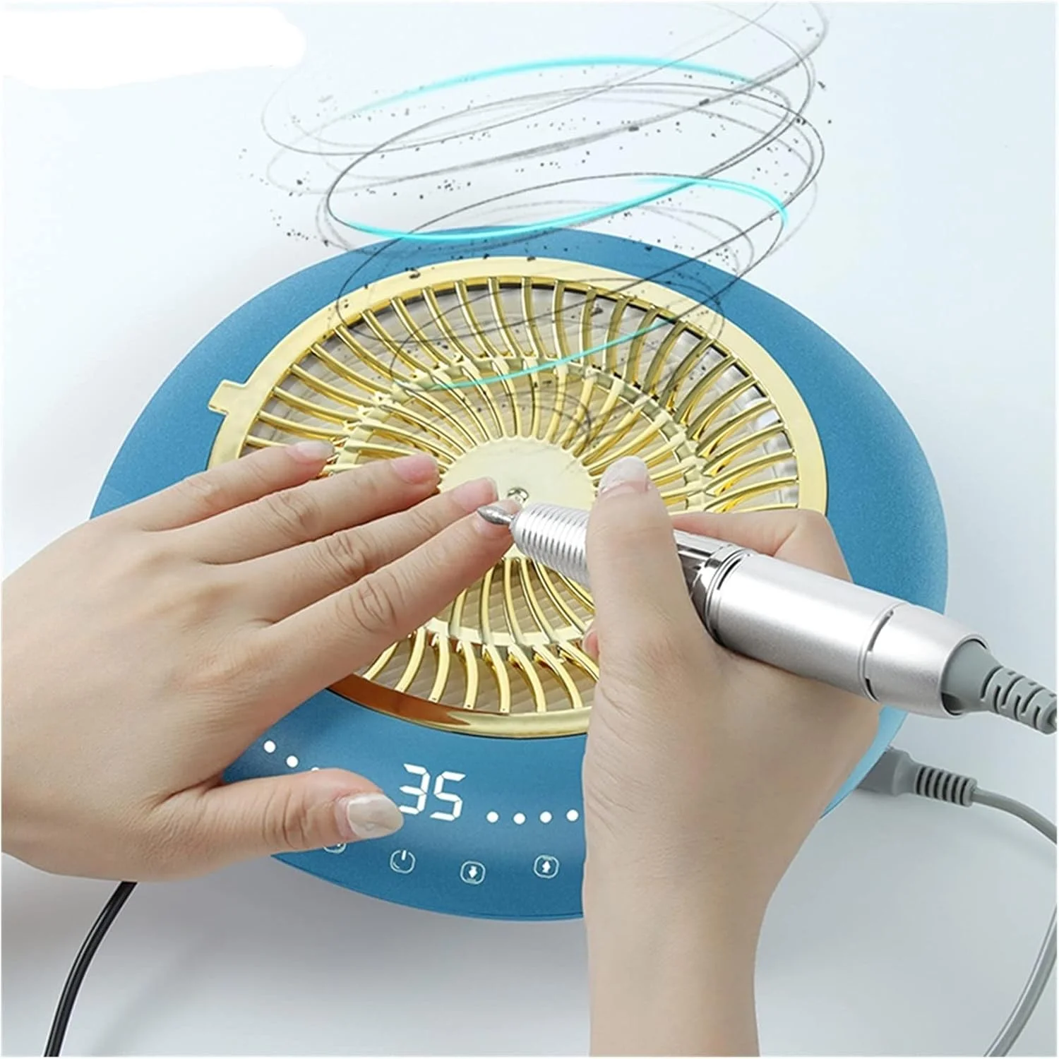 دستگاه سوهان برقی ناخن قابل حمل ZAIED مدل 2 در 1 60 وات 35000 دور در دقیقه به همراه جمع کننده گرد و غبار ناخن، کم صدا، فیلتر قابل استفاده مجدد، جاروبرقی برای ناخن، ابزار پدیکور ناخن (رنگ: آبی-تی) دستگاه سوهان برقی ناخن قابل حمل ZAIED مدل 2 در 1 60 وات 35000 دور در دقیقه به همراه جمع کننده گرد و غبار ناخن، کم صدا، فیلتر قابل استفاده مجدد، جاروبرقی برای ناخن، ابزار پدیکور ناخن (رنگ: آبی-تی)