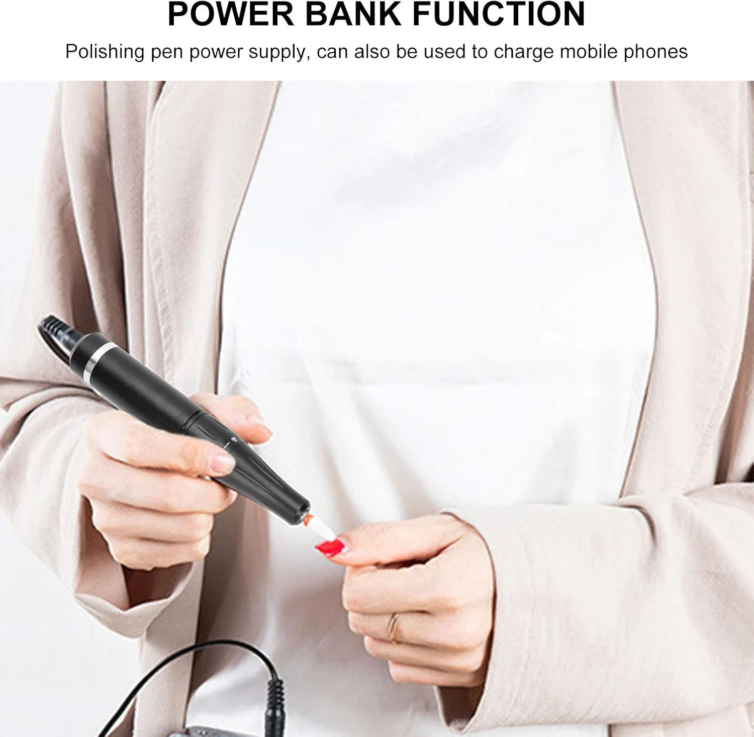 دستگاه سوهان برقی ناخن حرفه ای Oreq، قلم سوهان برقی قابل حمل و شارژی 35000 دور در دقیقه برای ناخن های ژلی آکریلیک، ابزار مانیکور پدیکور سوهان ناخن برای سالن ناخن (مشکی)