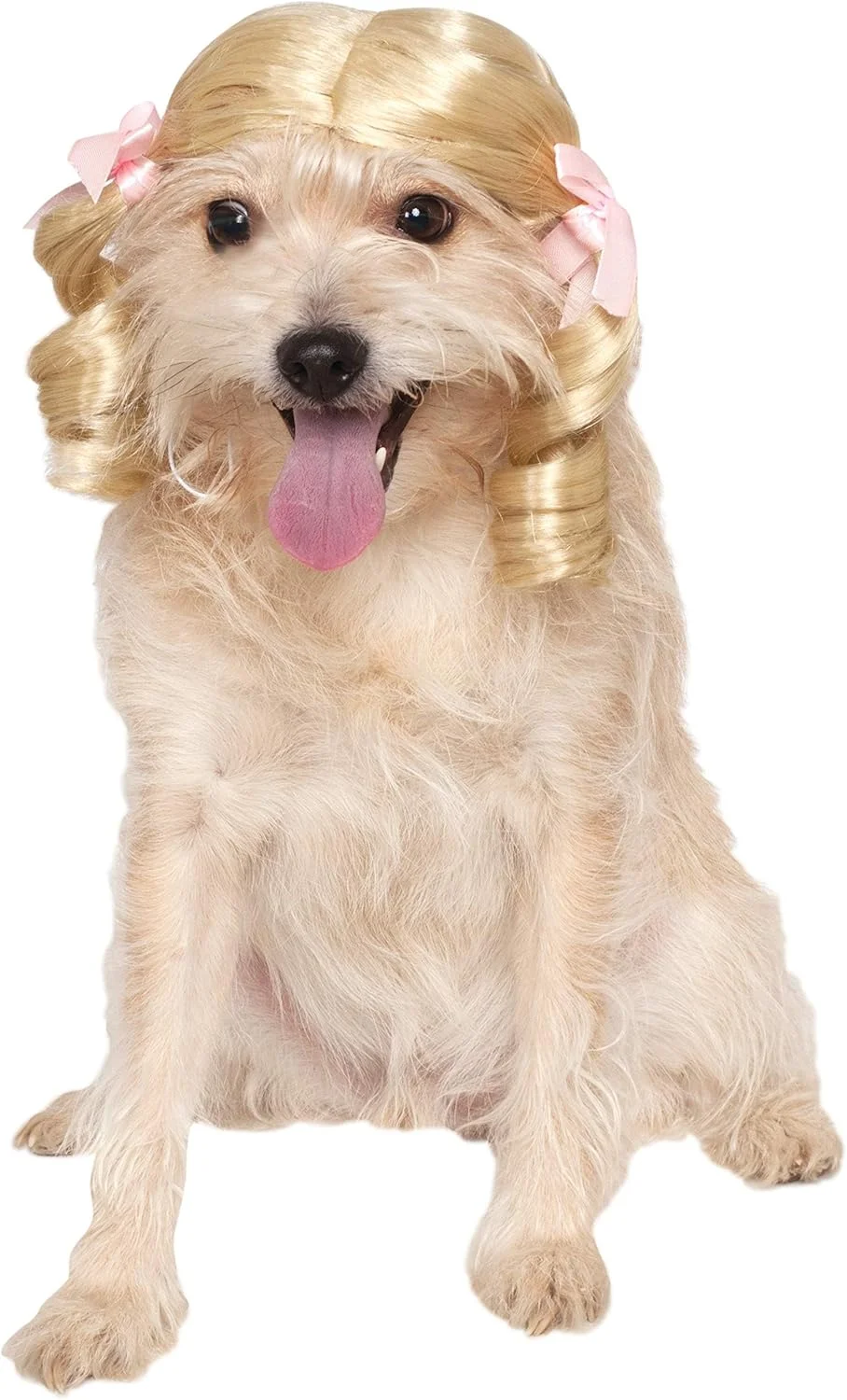 کلاه گیس حیوانات خانگی Rubie's مدل Blonde Cheerleader، سایز متوسط/بزرگ