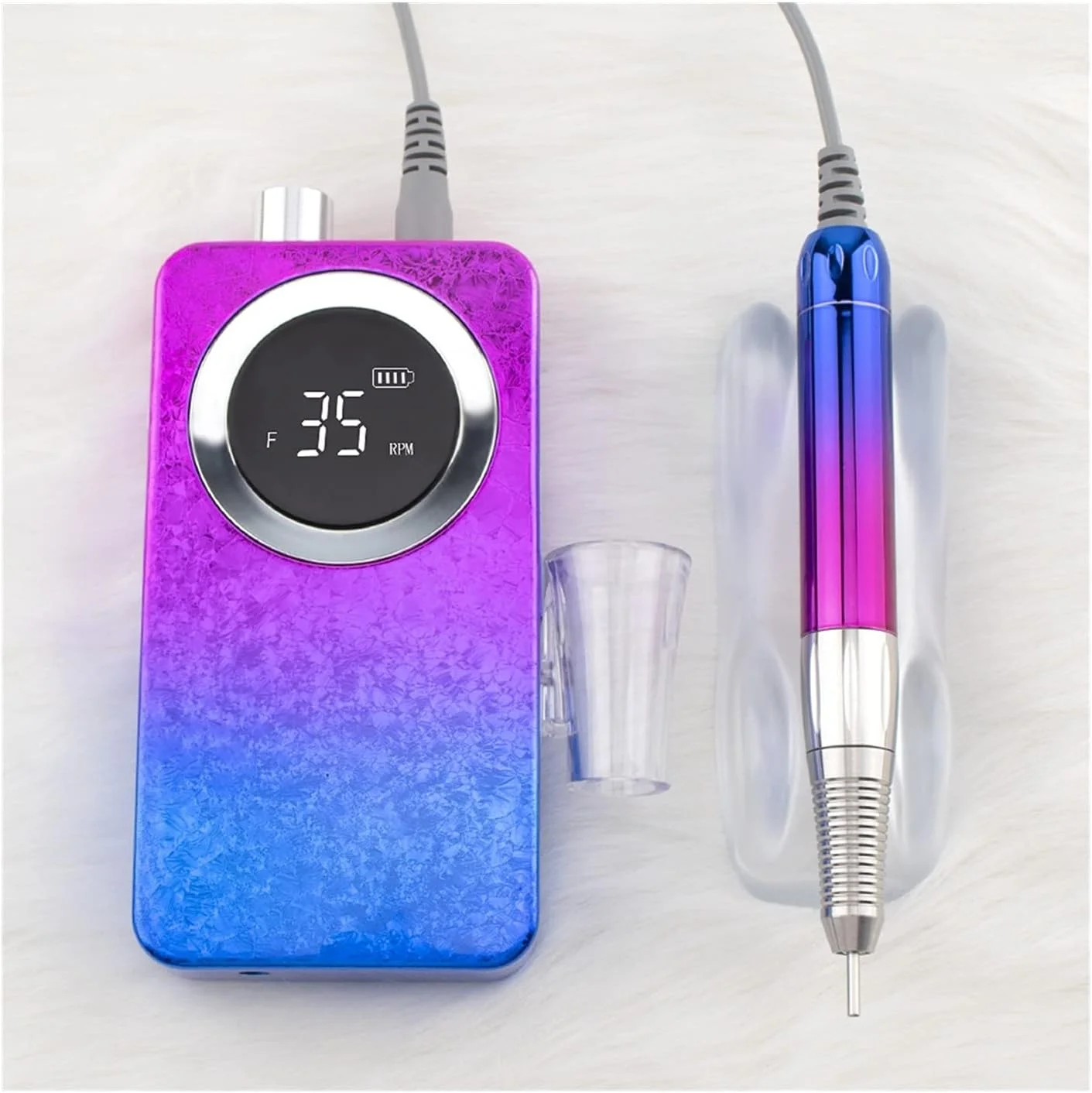 دستگاه سوهان برقی ناخن Shandongmt با هندپیس موتور براشلس، بی سیم، رنگ گرادیانی، 35000 دور در دقیقه، قابل حمل، شارژی و بدون سیم (رنگ: ست) دستگاه سوهان برقی ناخن Shandongmt با هندپیس موتور براشلس، بی سیم، رنگ گرادیانی، 35000 دور در دقیقه، قابل حمل، شارژی و بدون سیم (رنگ: ست)