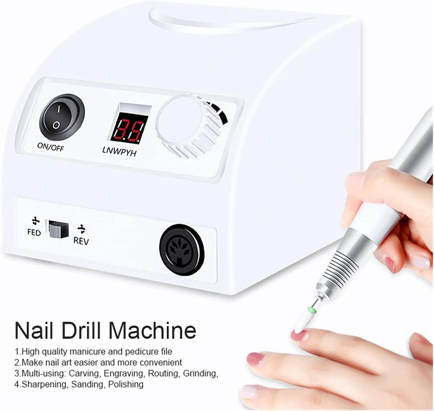 دستگاه سوهان برقی ناخن Shandongmt، ۳۵۰۰۰ دور در دقیقه/۲۰۰۰۰ دور در دقیقه، نمایشگر HD، دستگاه مانیکور فلزی برای تجهیزات هنر ناخن، سمباده ناخن دستگاه سوهان برقی ناخن Shandongmt، ۳۵۰۰۰ دور در دقیقه/۲۰۰۰۰ دور در دقیقه، نمایشگر HD، دستگاه مانیکور فلزی برای تجهیزات هنر ناخن، سمباده ناخن