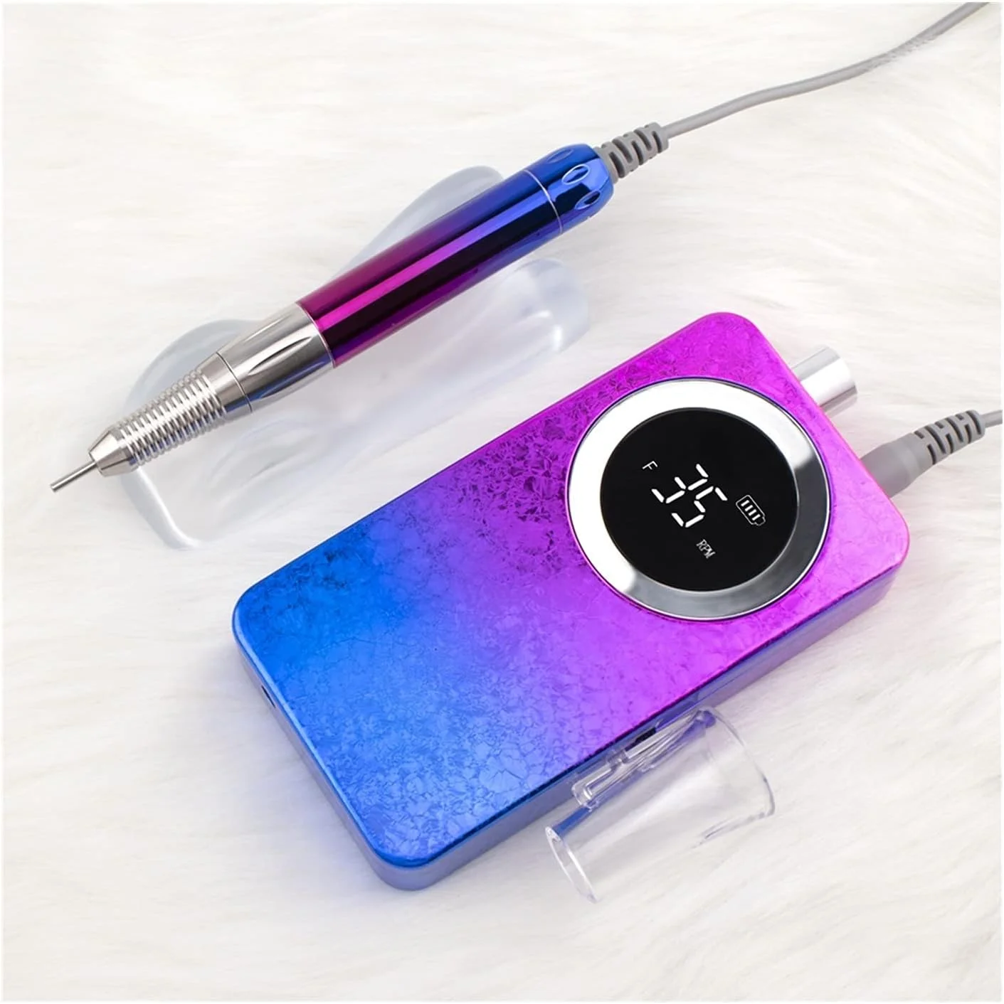 دستگاه سوهان برقی ناخن Shandongmt با هندپیس موتور براشلس، بی سیم، رنگ گرادیانی، 35000 دور در دقیقه، قابل حمل، شارژی و بدون سیم (رنگ: ست) دستگاه سوهان برقی ناخن Shandongmt با هندپیس موتور براشلس، بی سیم، رنگ گرادیانی، 35000 دور در دقیقه، قابل حمل، شارژی و بدون سیم (رنگ: ست)