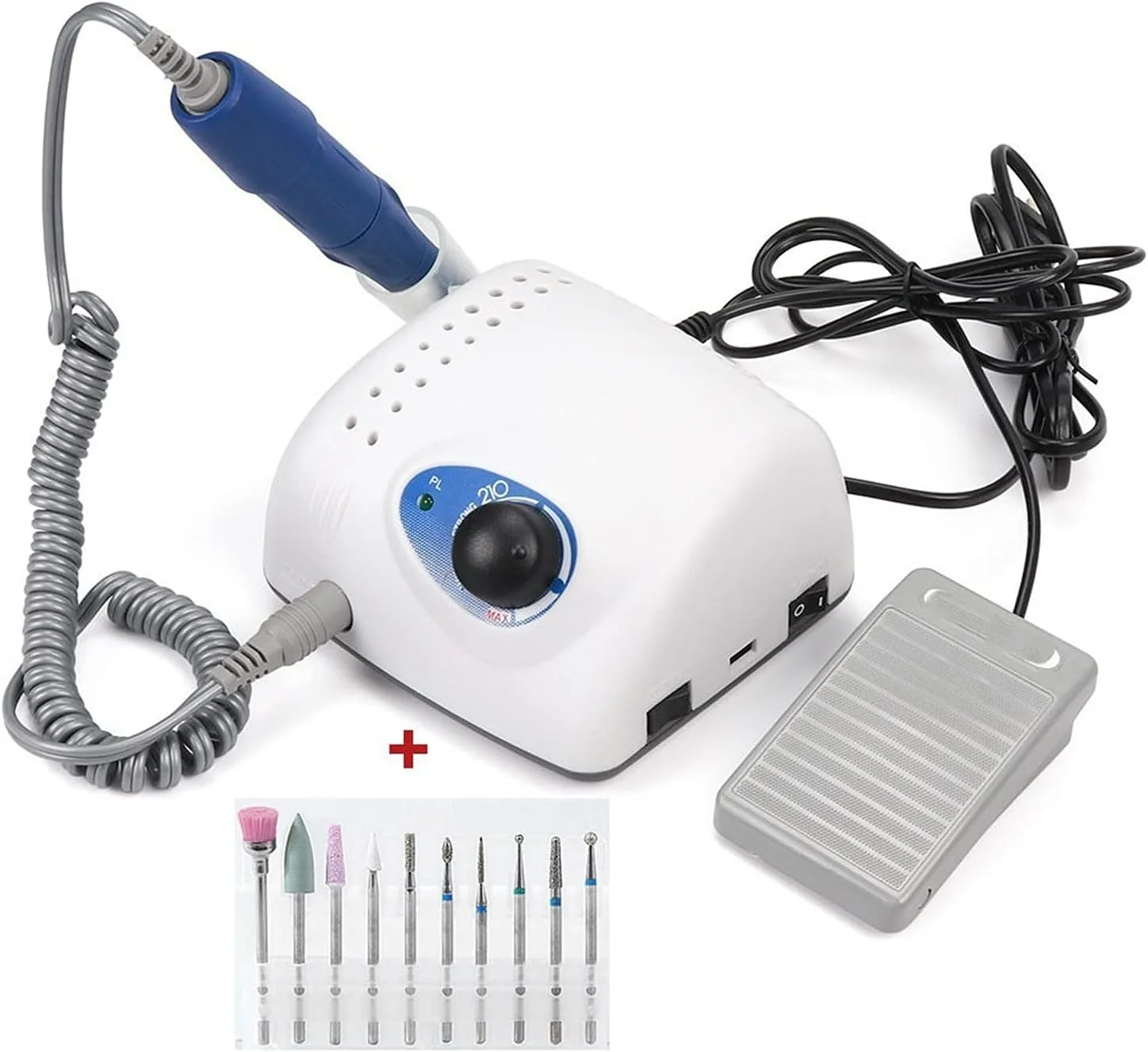 دستگاه مانیکور برقی سیلتد 65 وات، دستگاه دریل ناخن 35000 دور در دقیقه، دستگاه برش، فرز، دستگاه مانیکور، پولیش، سوهان ناخن، ابزار طراحی ناخن