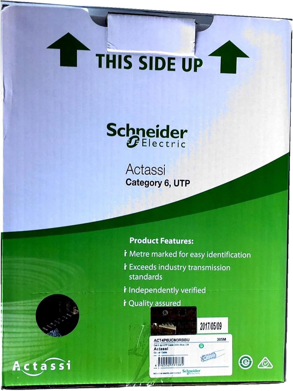 کابل شبکه Cat 6 UTP اشنایدر الکتریک Actassi - 305 متری کابل شبکه Cat 6 UTP اشنایدر الکتریک Actassi - 305 متری