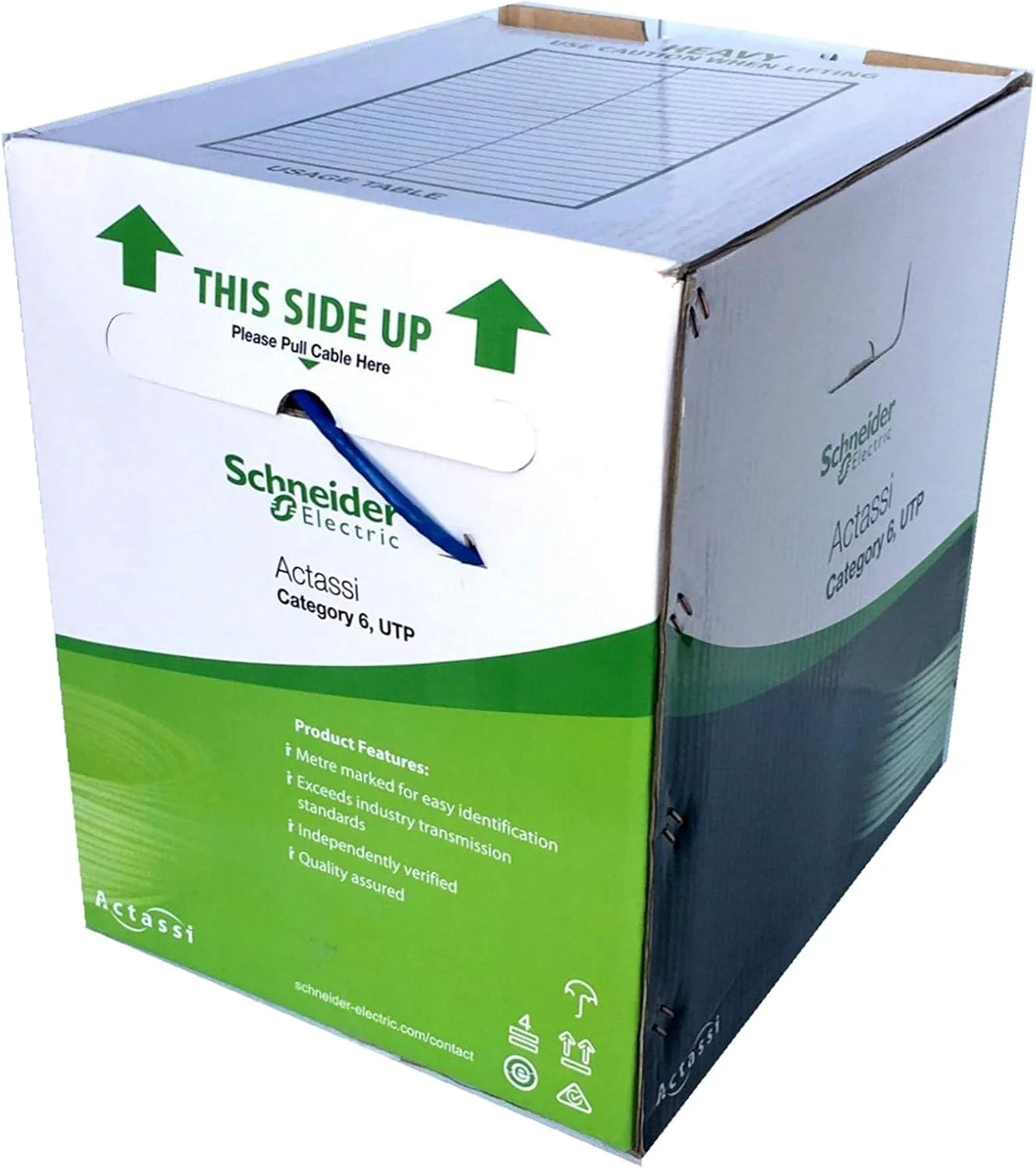 کابل شبکه Cat 6 UTP اشنایدر الکتریک Actassi - 305 متری کابل شبکه Cat 6 UTP اشنایدر الکتریک Actassi - 305 متری