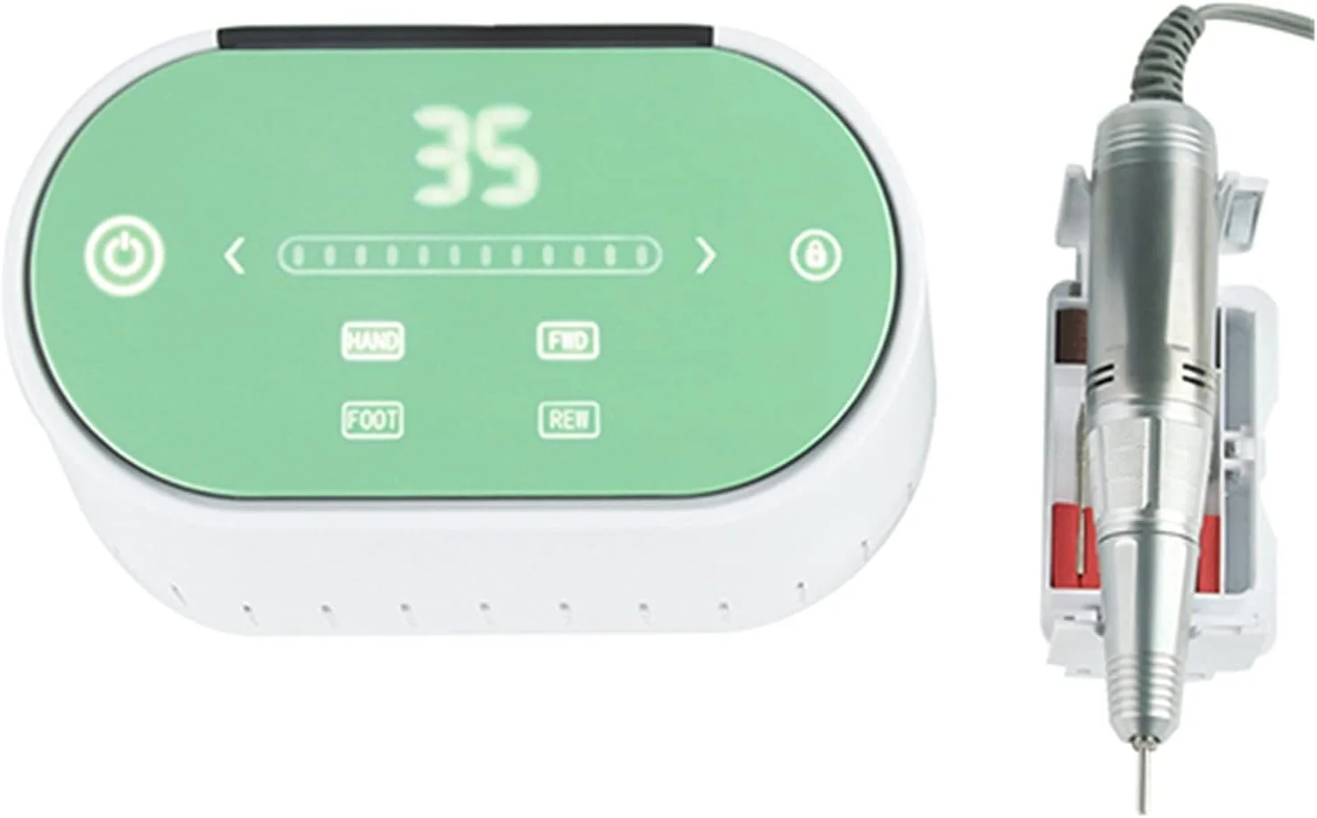 دستگاه سوهان برقی ناخن Suuim، 60 وات، 35000 دور در دقیقه، فرز با سرعت بالا، دستگاه مانیکور، سوهان برقی ناخن، صفحه نمایش LCD، سمباده سالن ناخن قابل حمل
