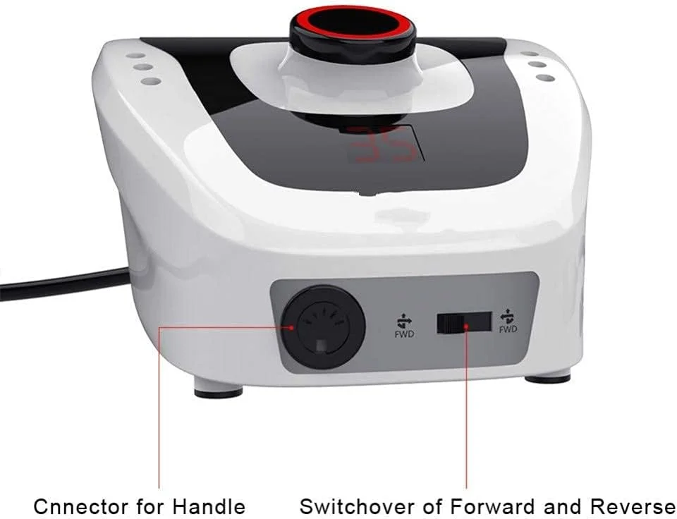 دستگاه مانیکور و پدیکور برقی تمکین، دریل ناخن برقی حرفه ای 35000/20000 دور در دقیقه به همراه ست ابزار و سر سوهان