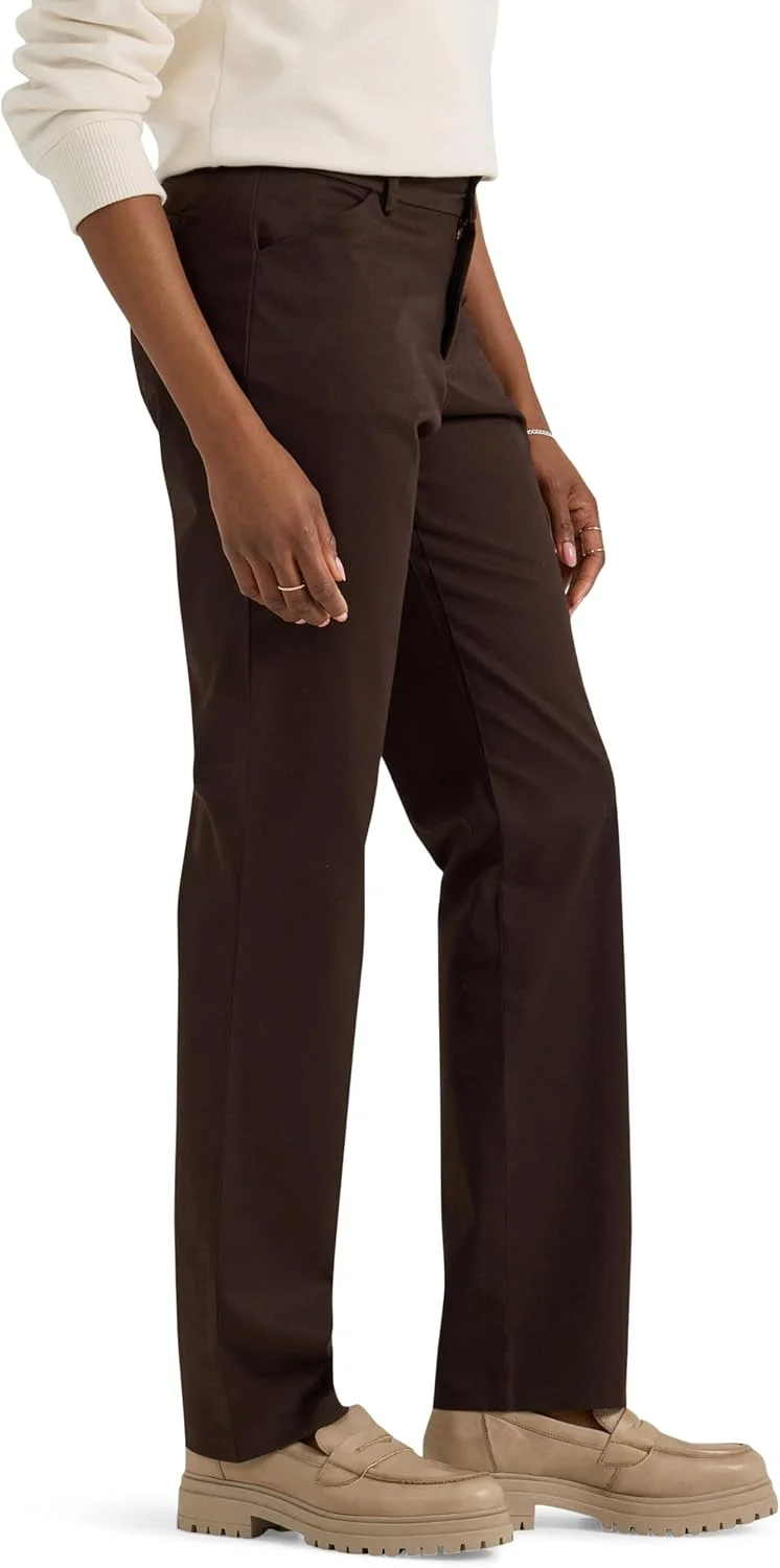 شلوار زنانه لی، راسته، بدون چروک، با فاق راحت شلوار زنانه لی، راسته، بدون چروک، با فاق راحت