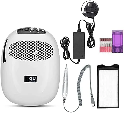 دستگاه سوهان برقی ناخن X&Z-XAOY، کیت قلم سوهان ناخن 3 در 1، دستگاه خشک کن لاک ناخن 35000 دور در دقیقه با نور LED، مناسب برای سالن های آرایشی