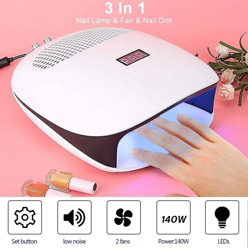 دستگاه سوهان برقی ناخن X&Z-XAOY، کیت قلم سوهان ناخن 3 در 1، دستگاه خشک کن لاک ناخن 35000 دور در دقیقه با نور LED، مناسب برای سالن های آرایشی دستگاه سوهان برقی ناخن X&Z-XAOY، کیت قلم سوهان ناخن 3 در 1، دستگاه خشک کن لاک ناخن 35000 دور در دقیقه با نور LED، مناسب برای سالن های آرایشی