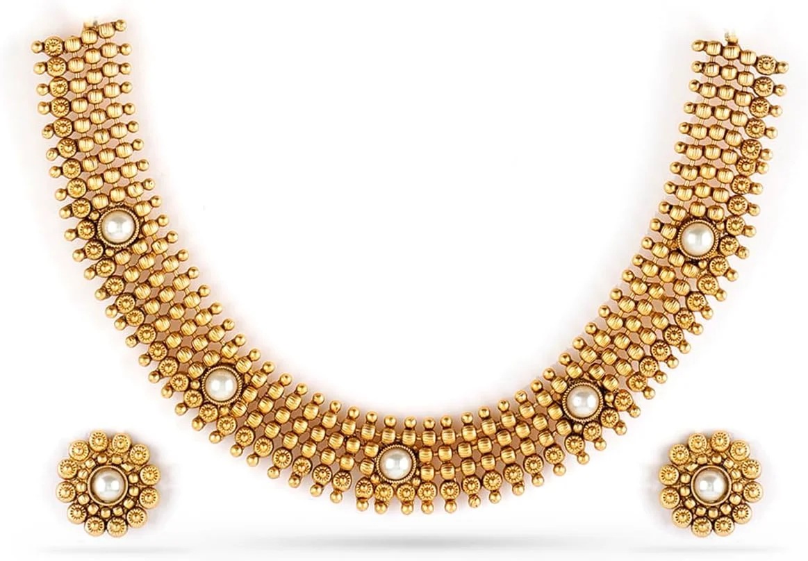 ست جواهرات نگین دار روکش طلای 22 عیار روبانز