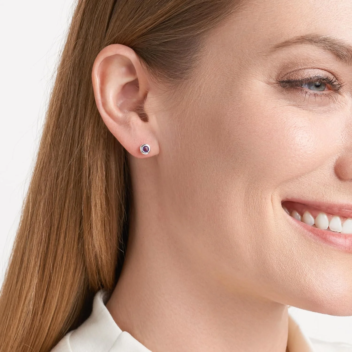 گوشواره های میخی نقره استرلینگ اصل با آمتیست گرد یا زیرکونیا مکعبی قلبی، ظریف و ساده گوشواره های میخی نقره استرلینگ اصل با آمتیست گرد یا زیرکونیا مکعبی قلبی، ظریف و ساده