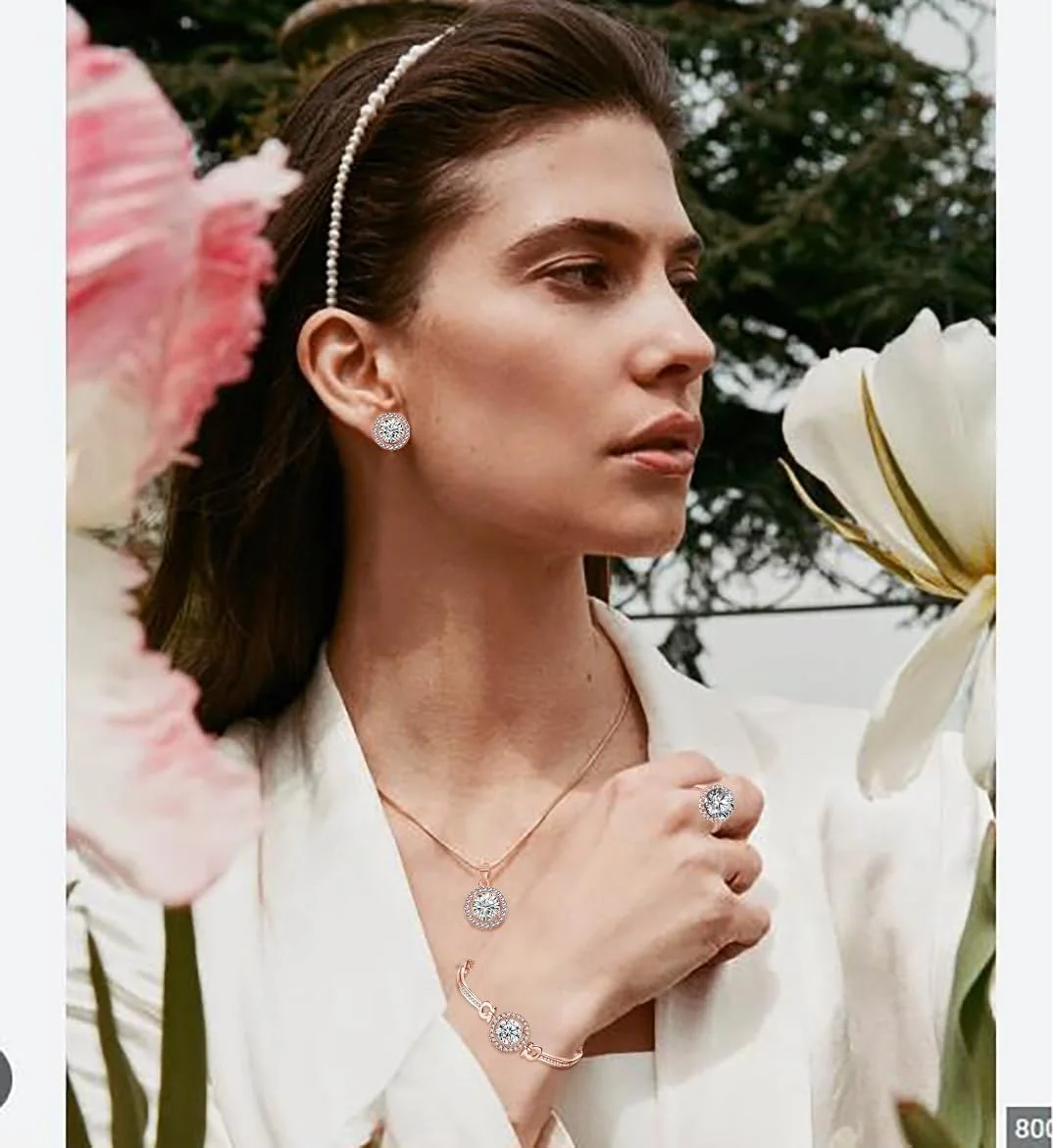 ست جواهرات زنانه Wovanoo، ست 4 تکه جواهرات زیرکونیا مکعبی، ست گردنبند، گوشواره، دستبند و انگشتر کریستالی نگین دار برای عروس، مهمانی عروسی، طلایی رز ست جواهرات زنانه Wovanoo، ست 4 تکه جواهرات زیرکونیا مکعبی، ست گردنبند، گوشواره، دستبند و انگشتر کریستالی نگین دار برای عروس، مهمانی عروسی، طلایی رز