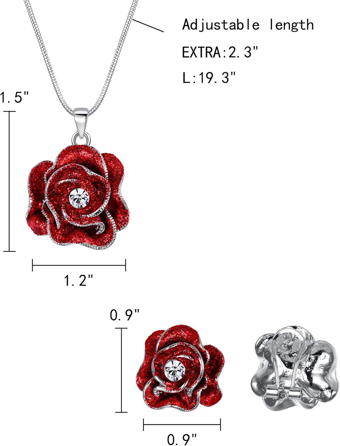 ست جواهرات کاملیا زنانه کلیرین، گردنبند گل کریستالی و گوشواره فرانسوی، نقرهای بنفش ست جواهرات کاملیا زنانه کلیرین، گردنبند گل کریستالی و گوشواره فرانسوی، نقرهای بنفش