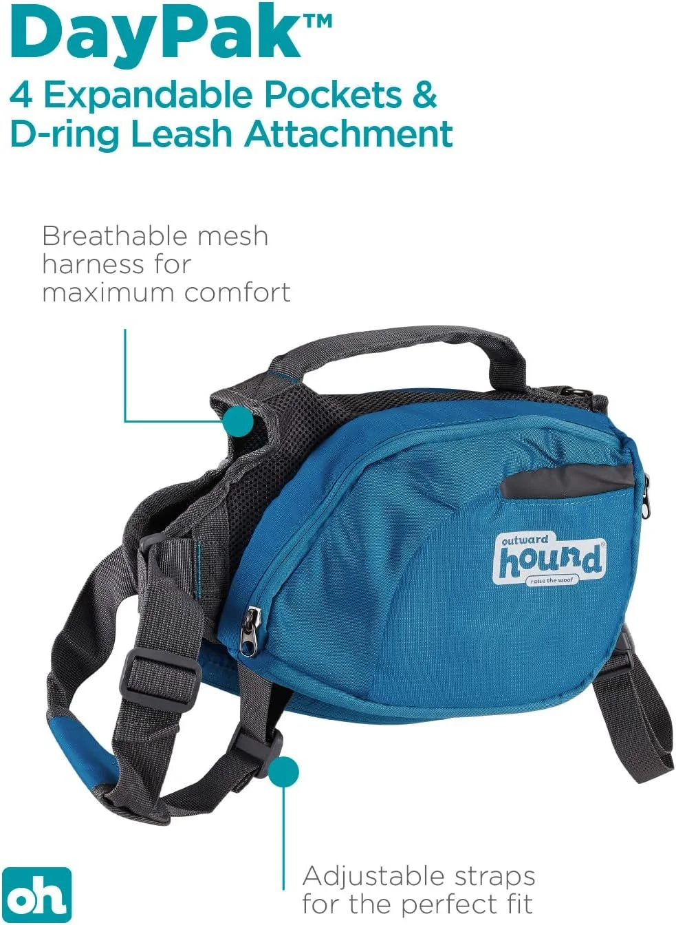 کیف کوله پشتی سگ Outward Hound Kyjen 22005 Daypak، لوازم جانبی سگ به سبک خورجین قابل تنظیم، بزرگ، آبی کیف کوله پشتی سگ Outward Hound Kyjen 22005 Daypak، لوازم جانبی سگ به سبک خورجین قابل تنظیم، بزرگ، آبی