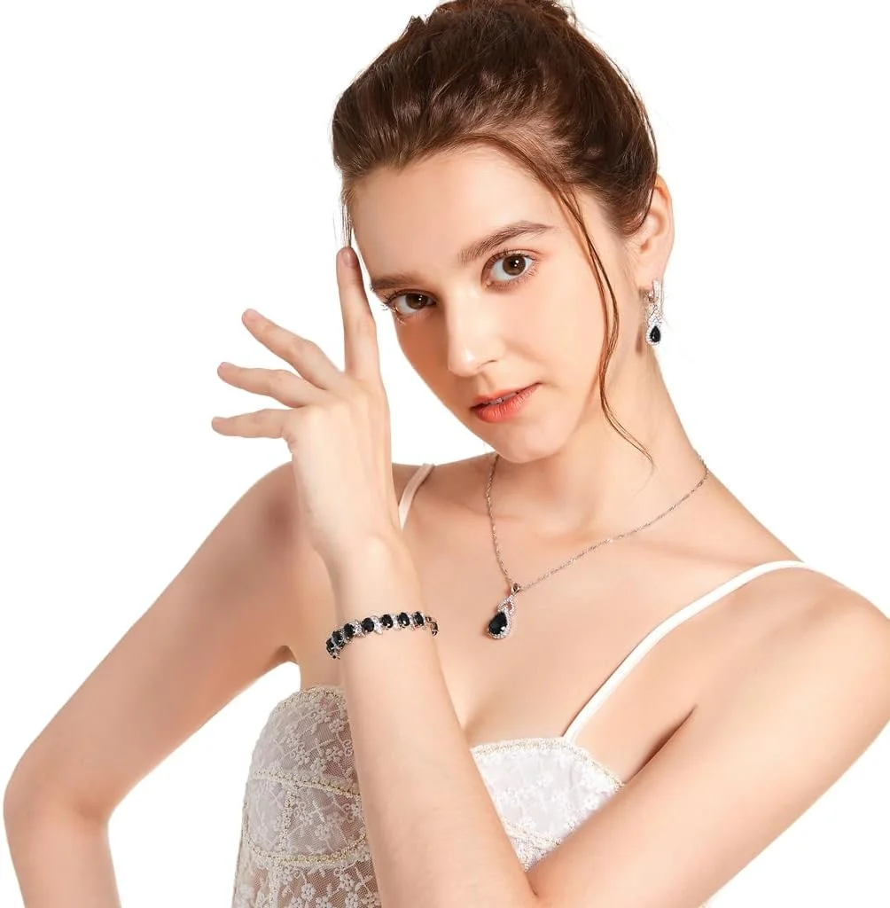 ست جواهرات زنانه LMXXVJ، گردنبند با روکش پلاتین، انگشتر باز، گوشواره و دستبند، هدیه تولد/سالگرد/روز مادر برای مادر/همسر/خواهر/بهترین دوست ست جواهرات زنانه LMXXVJ، گردنبند با روکش پلاتین، انگشتر باز، گوشواره و دستبند، هدیه تولد/سالگرد/روز مادر برای مادر/همسر/خواهر/بهترین دوست