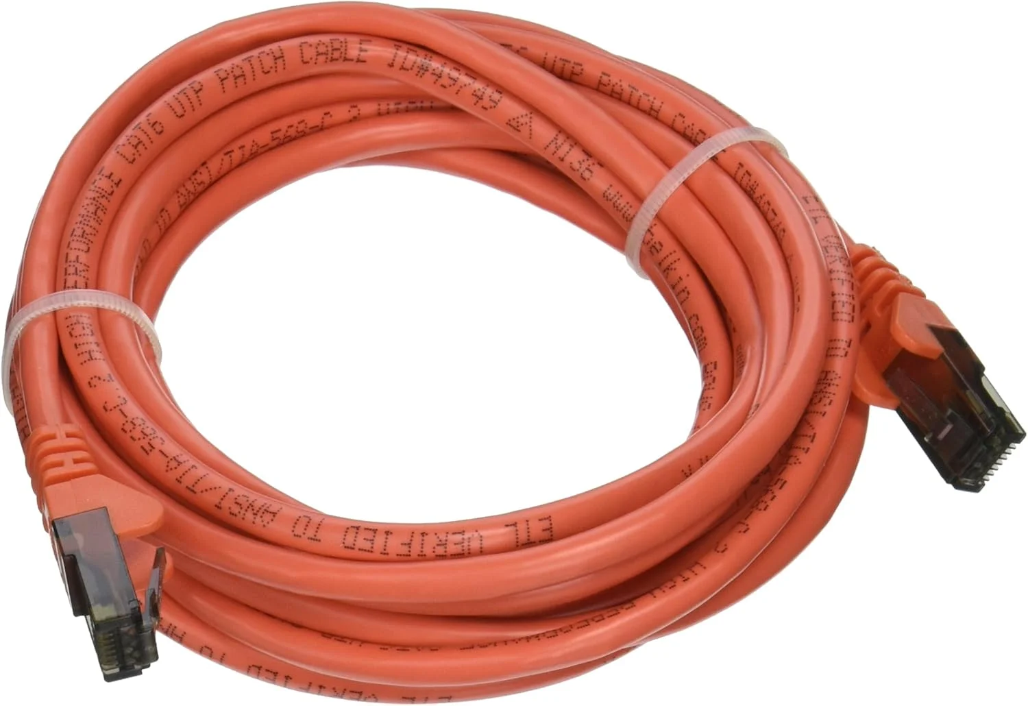 کابل شبکه پچ Cat6 بدون گیر Belkin RJ45 به طول 14 فوت، نارنجی (A3L980-14-ORG-S)