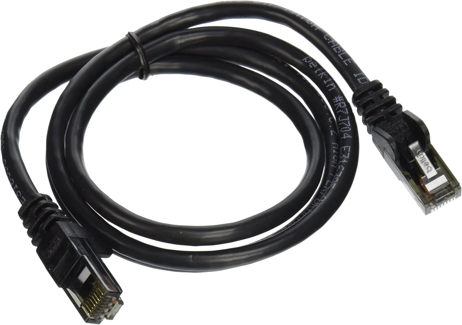 کابل پچ CAT6 بدون گیر Belkin RJ45M/RJ45M؛ 3 عدد مشکی (A3L980b03-BLK-S)، 3 فوت (A3L980B03-BLK-S)