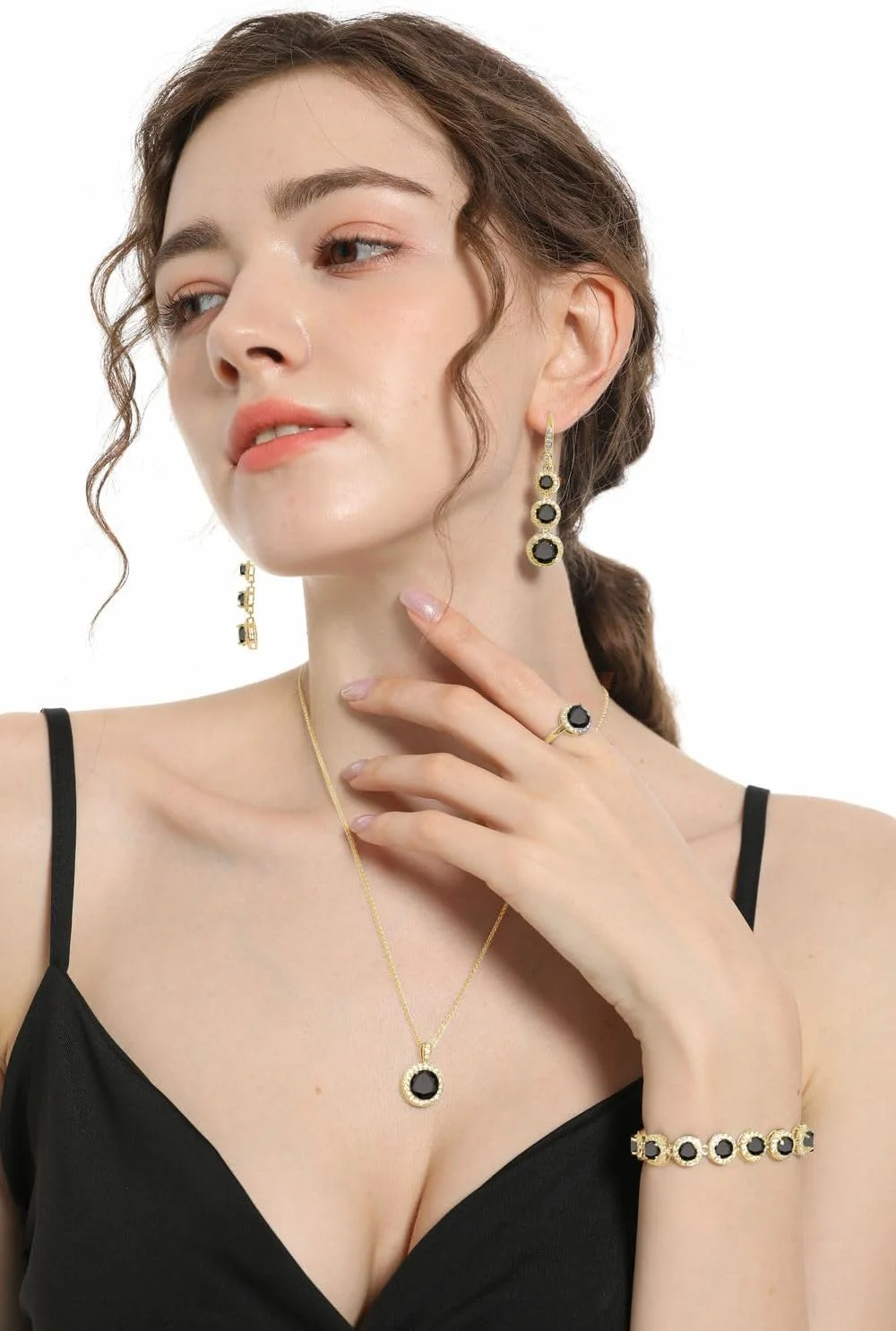 ست جواهرات زنانه LMXXVJ، ست گردنبند، گوشواره، انگشتر قابل تنظیم و دستبند، هدیه شیک و رسمی برای تولد، سالگرد، روز مادر، کریسمس، مناسب برای دختر/مادر/همسر/مادربزرگ/بهترین دوست/عمه ست جواهرات زنانه LMXXVJ، ست گردنبند، گوشواره، انگشتر قابل تنظیم و دستبند، هدیه شیک و رسمی برای تولد، سالگرد، روز مادر، کریسمس، مناسب برای دختر/مادر/همسر/مادربزرگ/بهترین دوست/عمه