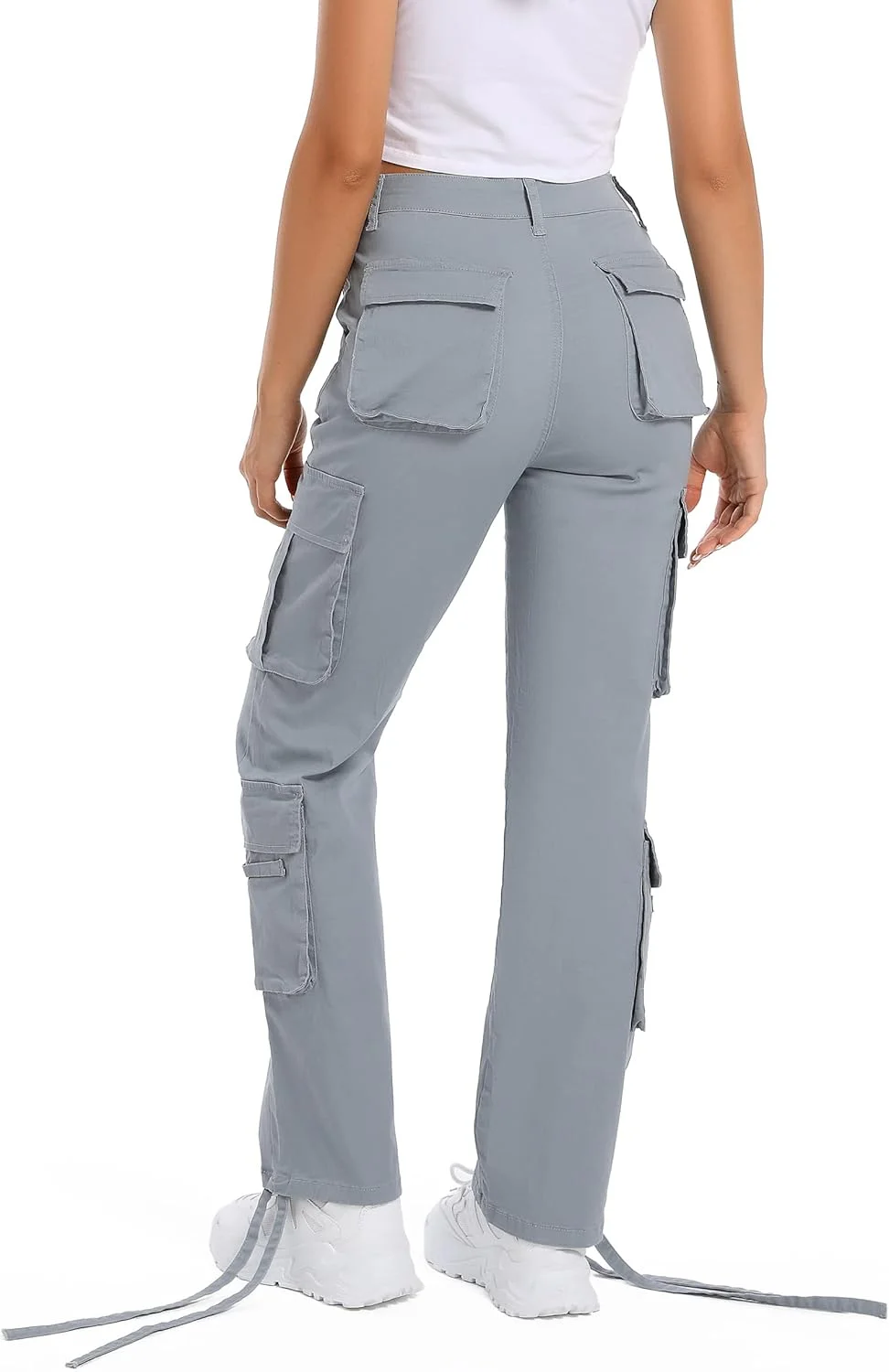 شلوار کارگو زنانه MYOURSA، راسته، کمر بلند، مدل Y2k، دارای جیب شلوار کارگو زنانه MYOURSA، راسته، کمر بلند، مدل Y2k، دارای جیب