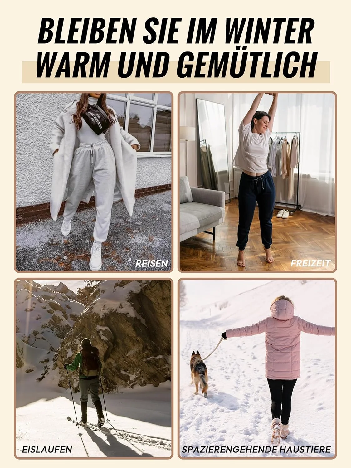 شلوار جاگر زنانه فوق العاده نرم و شلوارک سه ربع زنانه MOVE BEYOND با 4 جیب، شلوار جاگر ورزشی با کمر بلند، شلوار یوگا و راحتی شلوار جاگر زنانه فوق العاده نرم و شلوارک سه ربع زنانه MOVE BEYOND با 4 جیب، شلوار جاگر ورزشی با کمر بلند، شلوار یوگا و راحتی