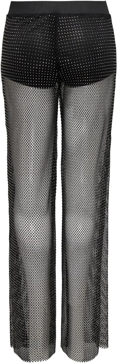 شلوار زنانه مدل Onltorvi Mw Wide Mesh Rhine Pant Xt Pnt از برند ONLY (تک عددی)