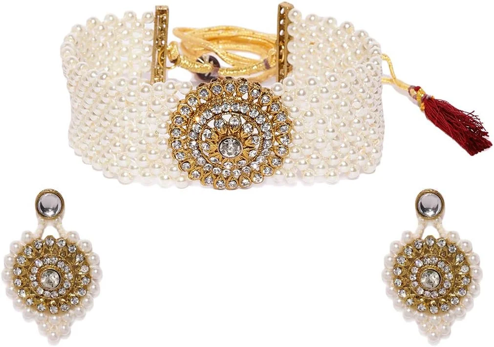 ست جواهرات زنانه ZAVERI PEARLS (طلایی) (Zpfk9091)