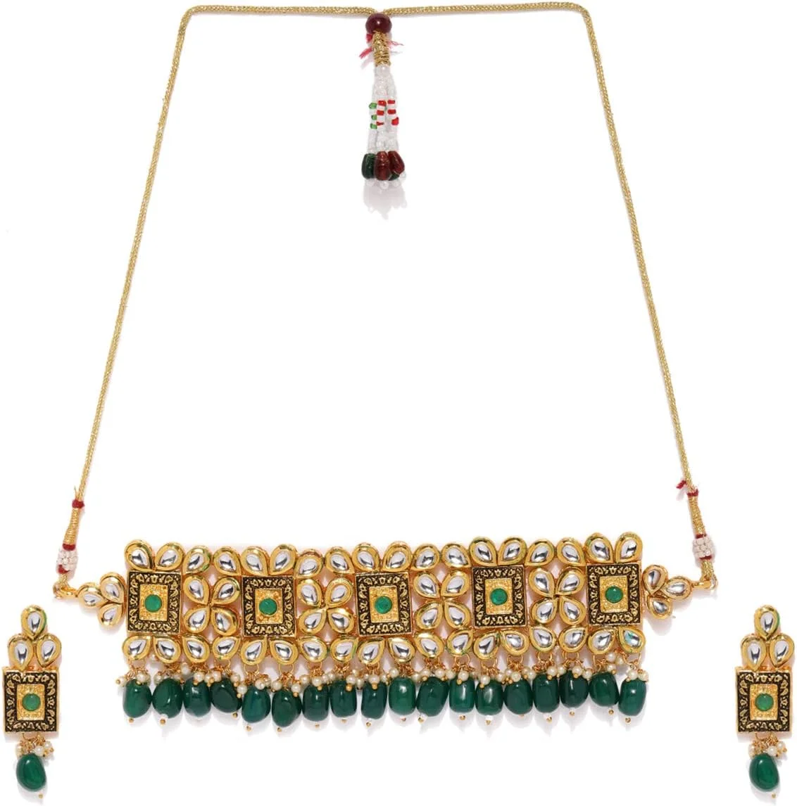 ست جواهرات زنانه ZAVERI PEARLS (طلایی) (ZPFK8183)