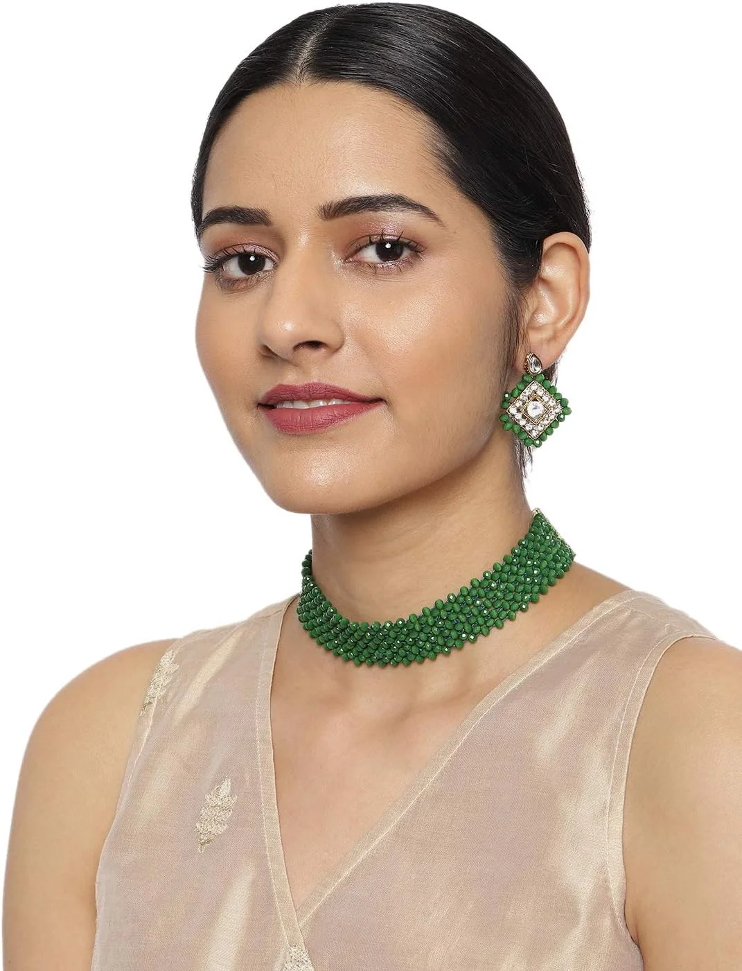 ست جواهرات زنانه ZAVERI PEARLS (سبز) (Zpfk9100) ست جواهرات زنانه ZAVERI PEARLS (سبز) (Zpfk9100)