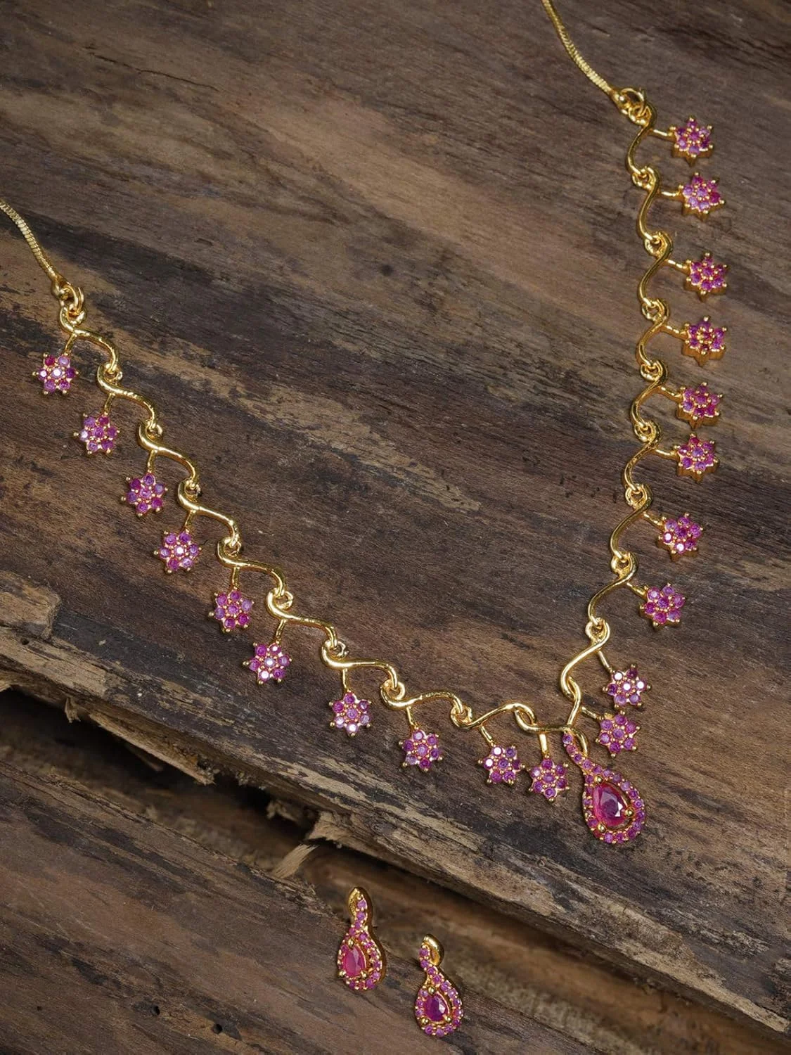 ست جواهرات زنانه ZAVERI PEARLS (صورتی) (Zpfk8980) ست جواهرات زنانه ZAVERI PEARLS (صورتی) (Zpfk8980)