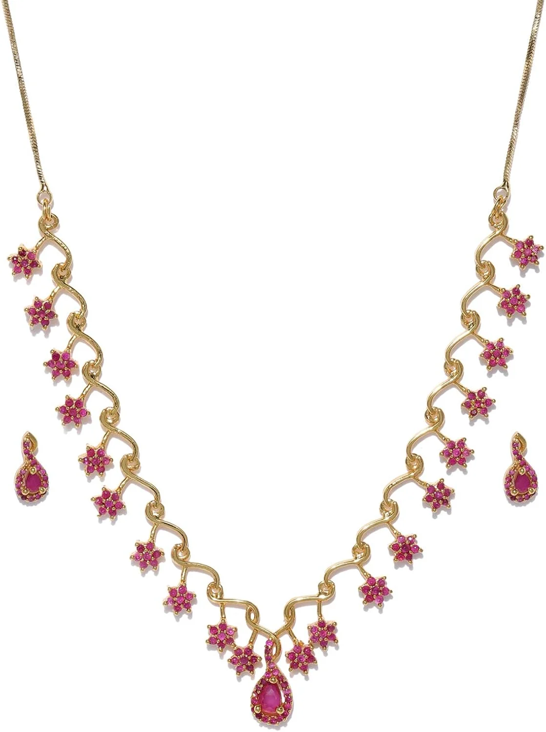 ست جواهرات زنانه ZAVERI PEARLS (صورتی) (Zpfk8980) ست جواهرات زنانه ZAVERI PEARLS (صورتی) (Zpfk8980)