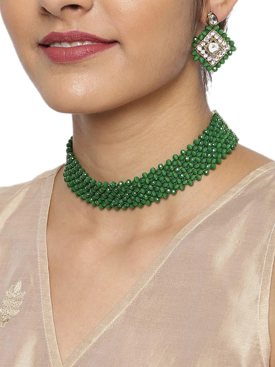 ست جواهرات زنانه ZAVERI PEARLS (سبز) (Zpfk9100) ست جواهرات زنانه ZAVERI PEARLS (سبز) (Zpfk9100)