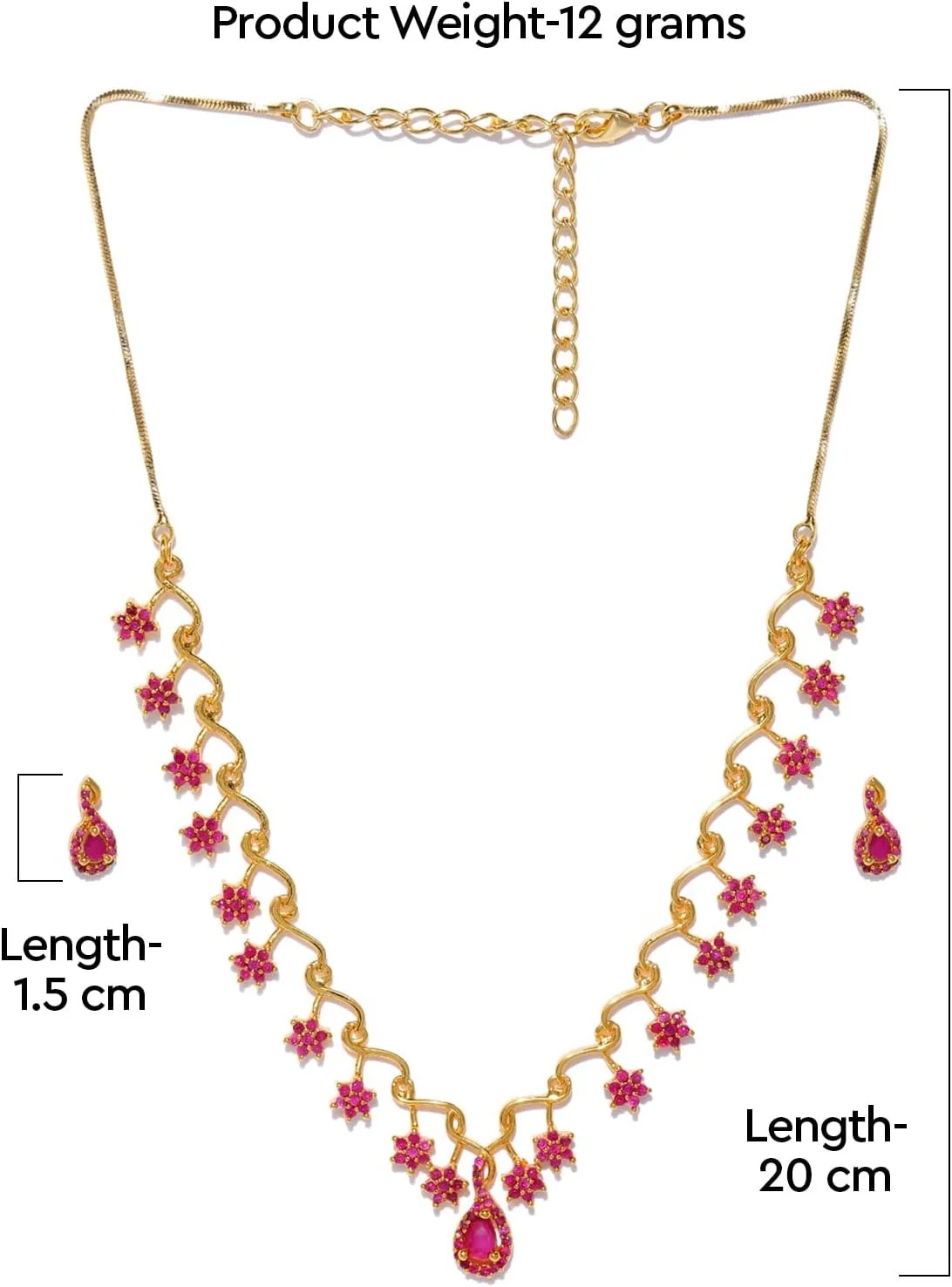 ست جواهرات زنانه ZAVERI PEARLS (صورتی) (Zpfk8980) ست جواهرات زنانه ZAVERI PEARLS (صورتی) (Zpfk8980)