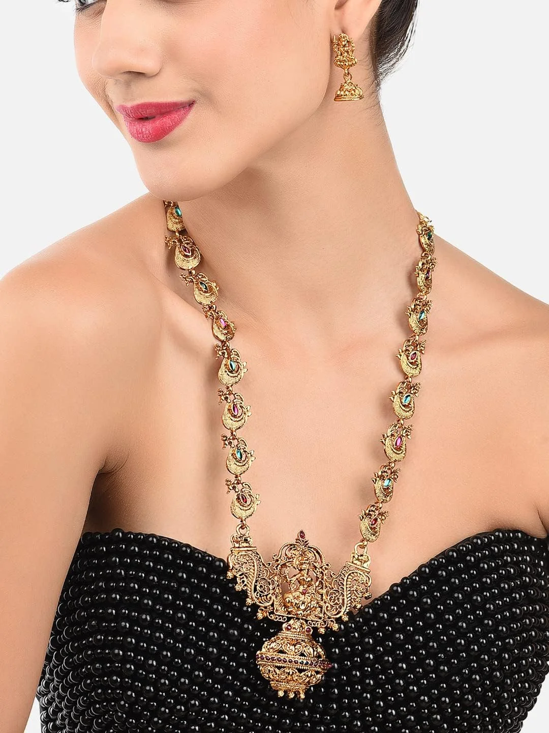 ست جواهرات زنانه ZAVERI PEARLS (طلایی) (Zpfk9064)