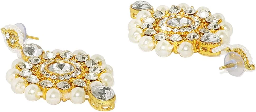 ست جواهرات قومی زنانه ZAVERI PEARLS (طلایی) (ZPFK7637)