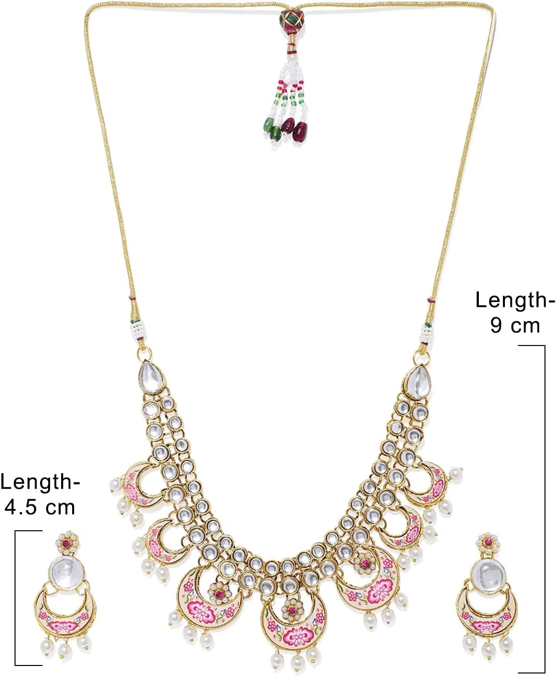 ست جواهرات Kundan ZAVERI PEARLS زنانه (طلایی) (Zpfk7839) ست جواهرات Kundan ZAVERI PEARLS زنانه (طلایی) (Zpfk7839)
