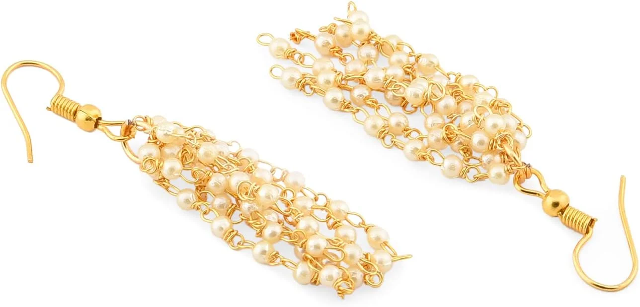 زیوری پرلز، ست گردنبند و گوشواره زنانه با مروارید چند رشته ای و طرح طلایی - ZPFK12744 زیوری پرلز، ست گردنبند و گوشواره زنانه با مروارید چند رشته ای و طرح طلایی - ZPFK12744