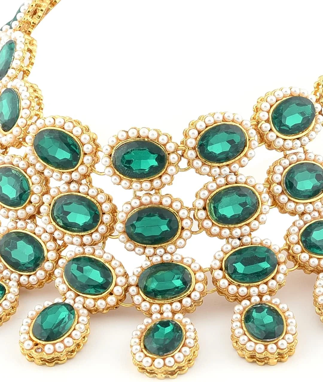 ست جواهرات عروس زنانه ZAVERI PEARLS (سبز) (Zpfk8645) ست جواهرات عروس زنانه ZAVERI PEARLS (سبز) (Zpfk8645)