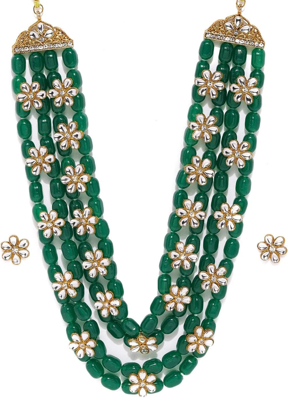 ست جواهرات زنانه ZAVERI PEARLS (سبز) (ZPFK9098)