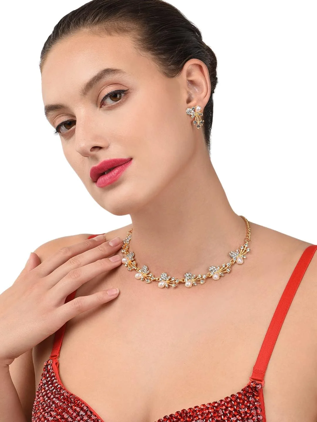ست جواهرات زنانه ZAVERI PEARLS (طلایی) (ZPFK5216) ست جواهرات زنانه ZAVERI PEARLS (طلایی) (ZPFK5216)
