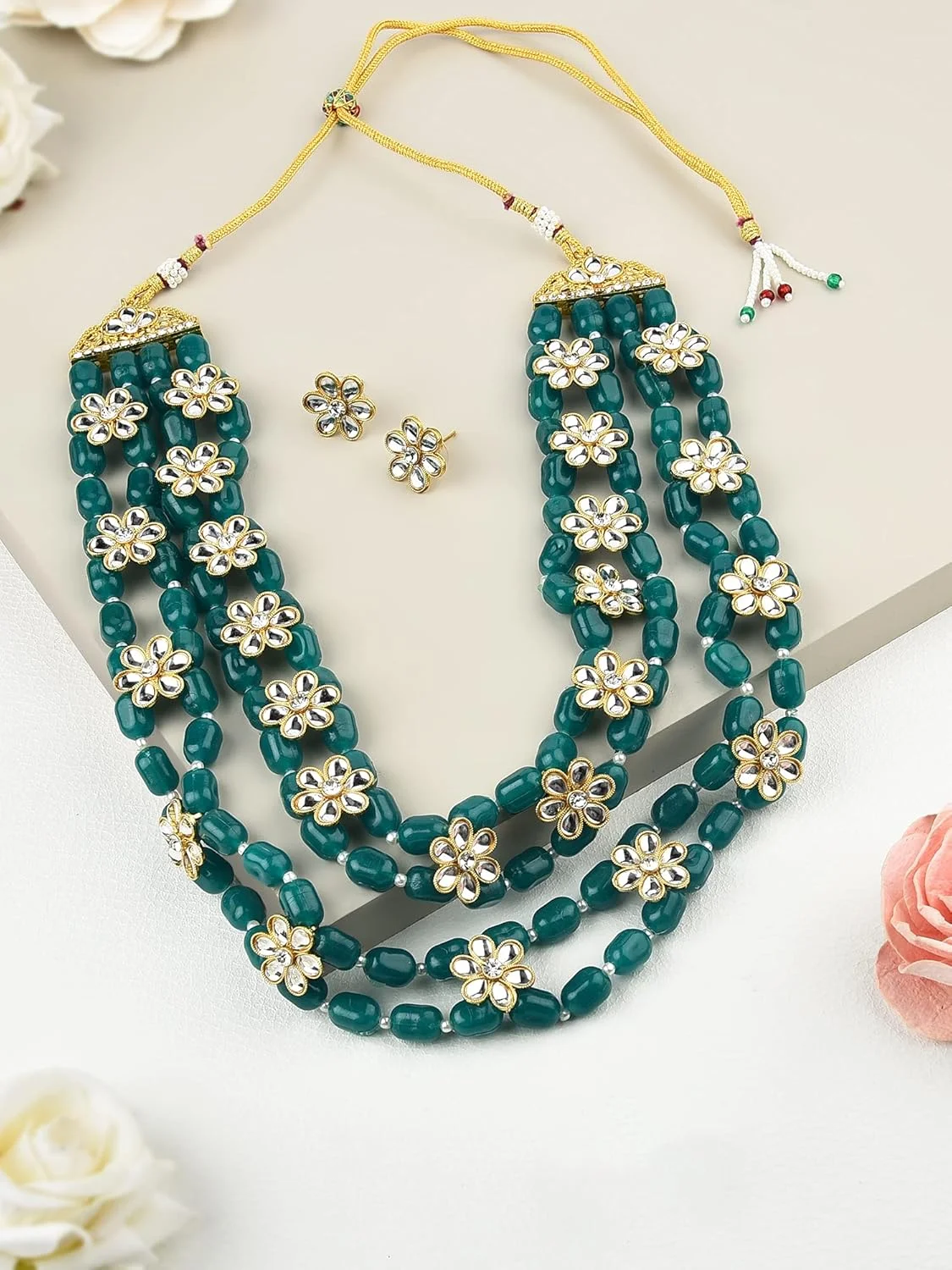 ست جواهرات زنانه ZAVERI PEARLS (سبز) (ZPFK9098) ست جواهرات زنانه ZAVERI PEARLS (سبز) (ZPFK9098)