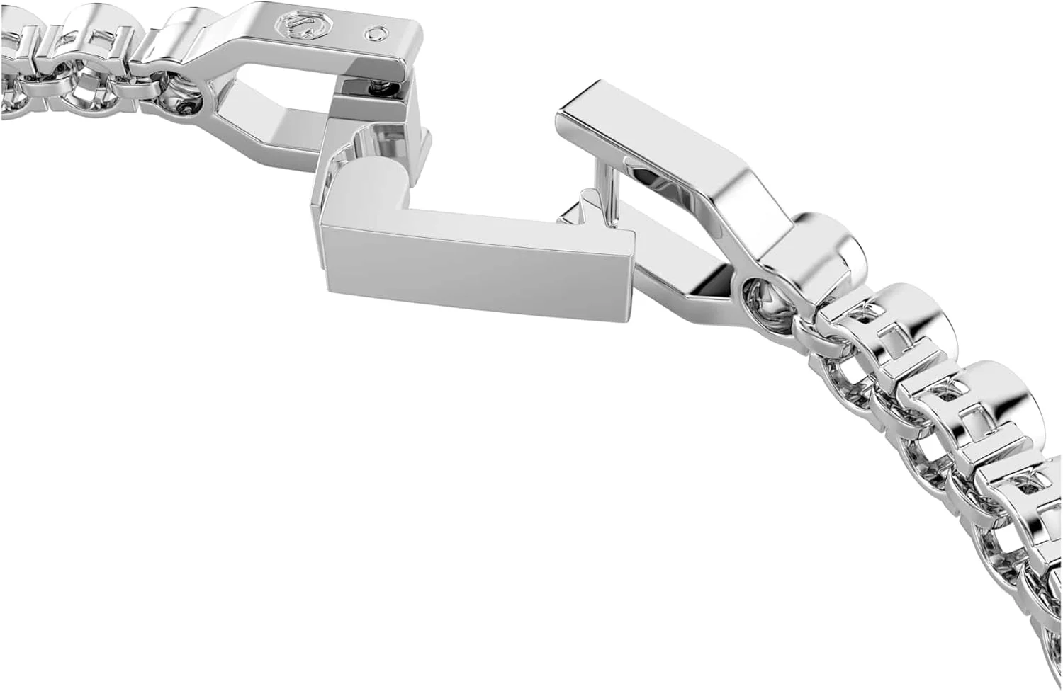 دستبند تنیس سواروسکی مدل Imber Emily با برش گرد آبی روکش رودیوم