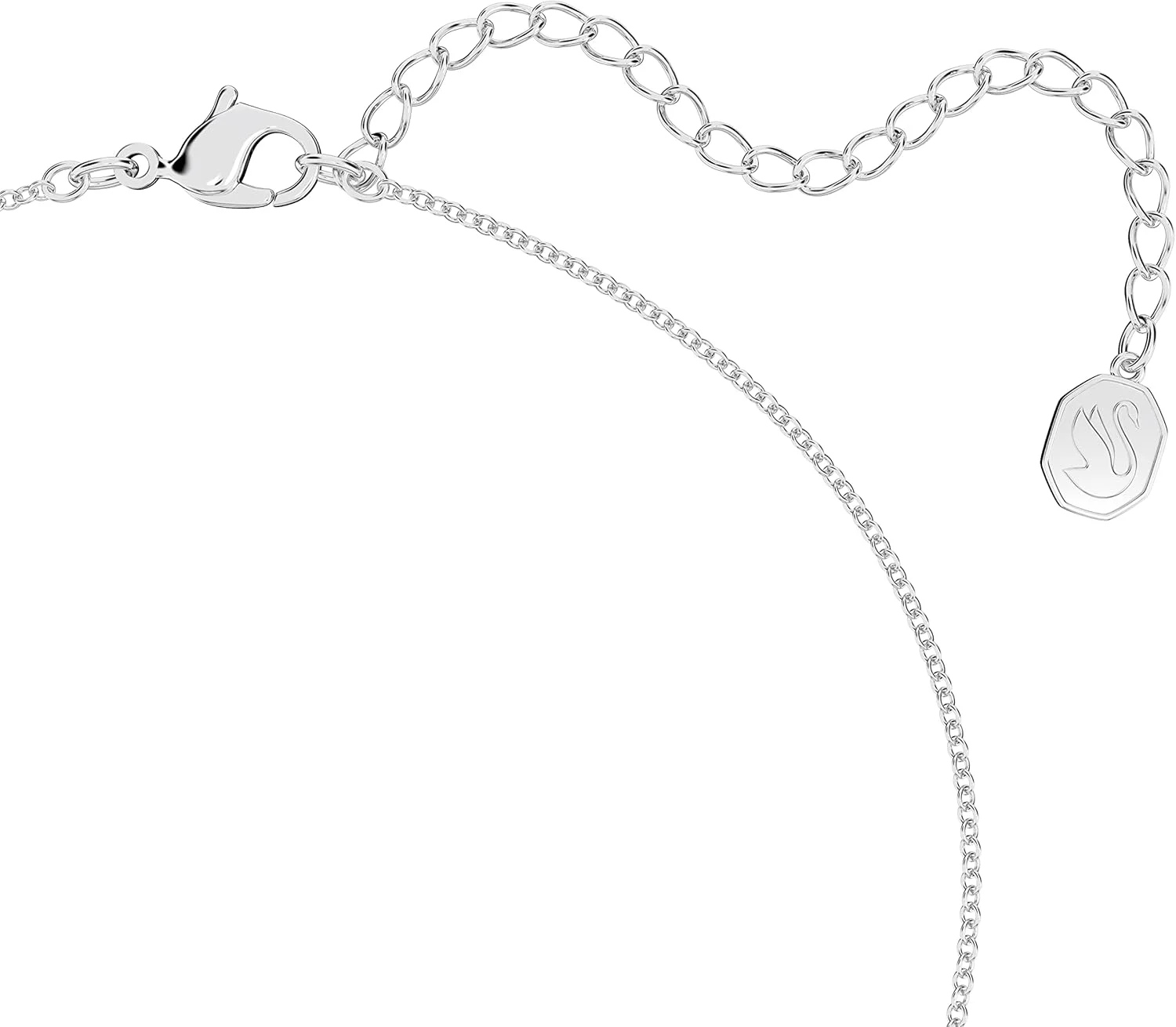 گردنبند SWAROVSKI Lilia با طرح‌های پروانه‌ای شناور و کریستال‌های آبی پاوه روی زنجیر با روکش رودیوم